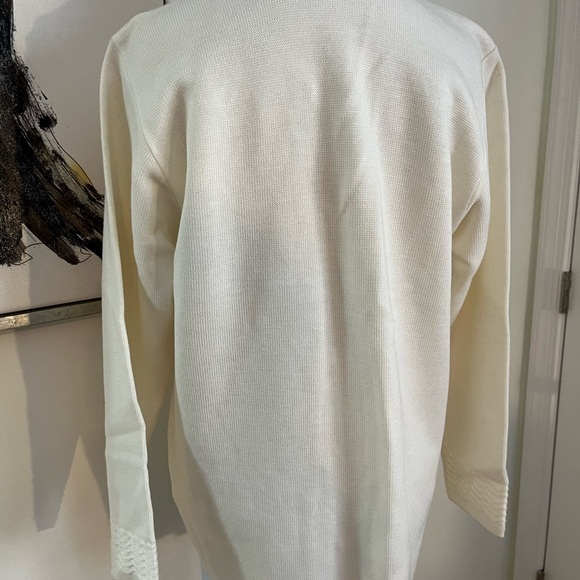 Vintage Paramour Collection Ivory Embellished Cardigan Size Small - Picture 10 of 11
